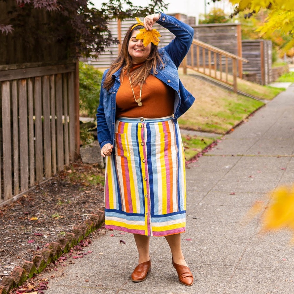 🌈 Rainbow stripped skirt